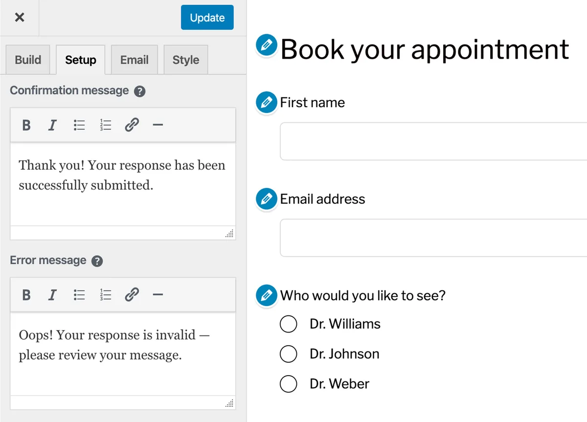 Happyforms – Form Builder for WordPress: Drag & Drop Contact Forms, Surveys, Payments & Multipurpose Forms ekran görüntüsü 2