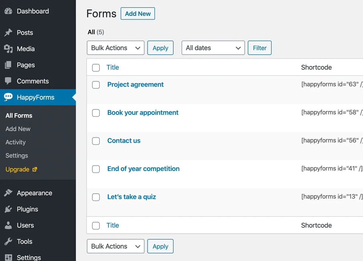 Happyforms – Form Builder for WordPress: Drag & Drop Contact Forms, Surveys, Payments & Multipurpose Forms ekran görüntüsü 4