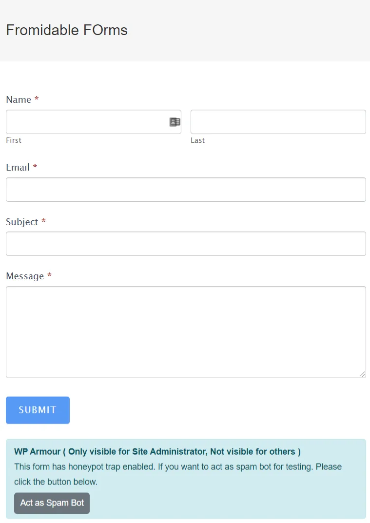 WP Armour – Honeypot Anti Spam ekran görüntüsü 4