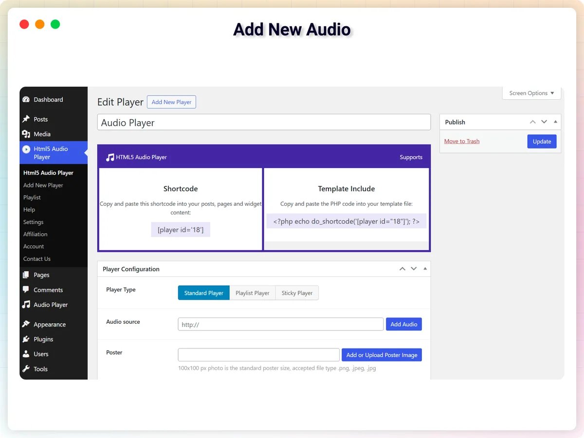 HTML5 Audio Player – The Ultimate No-Code Podcast, MP3 & Audio Player ekran görüntüsü 1