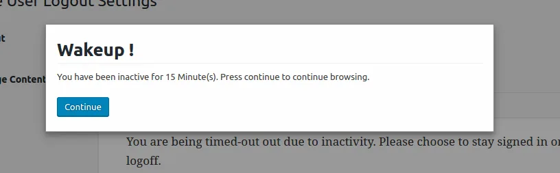 Inactive Logout ekran görüntüsü 2