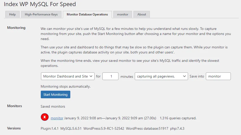 Index WP MySQL For Speed ekran görüntüsü 3