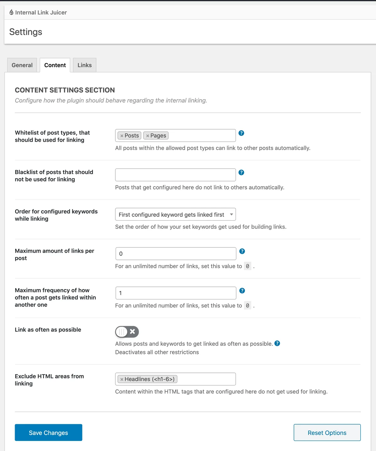 Internal Link Juicer: SEO Auto Linker for WordPress ekran görüntüsü 1