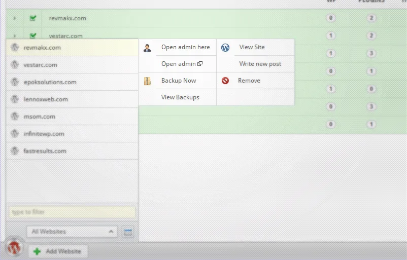 InfiniteWP Client ekran görüntüsü 4