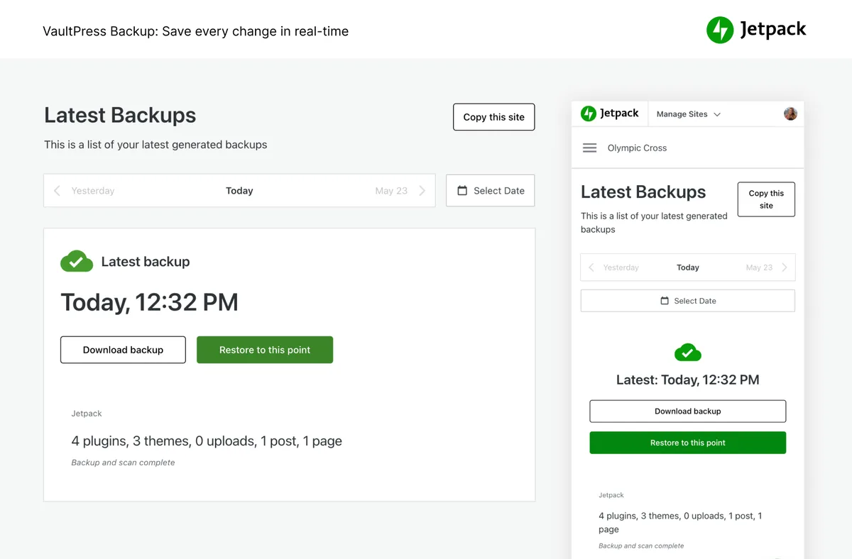 Jetpack – WP Security, Backup, Speed, & Growth ekran görüntüsü 2