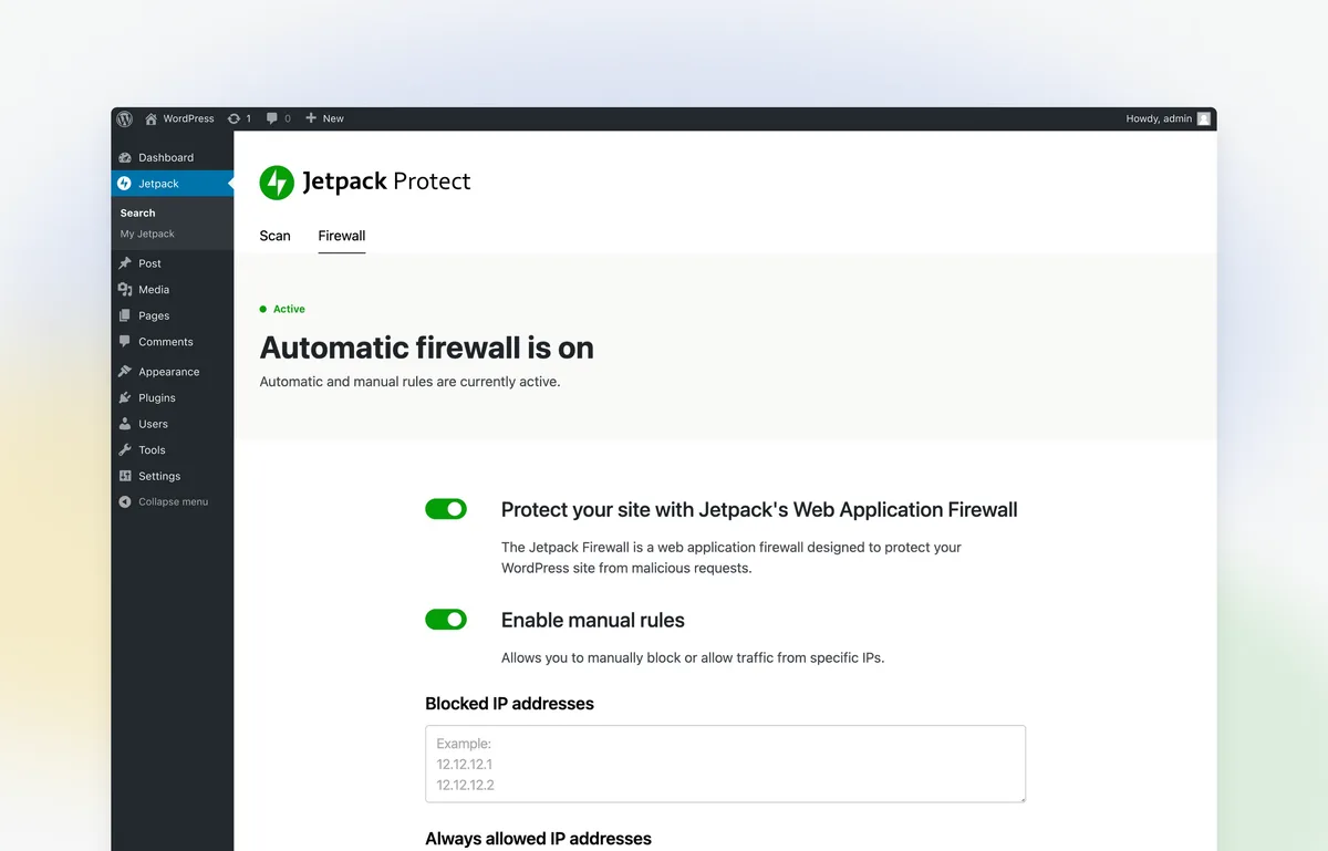 Jetpack Protect ekran görüntüsü 4