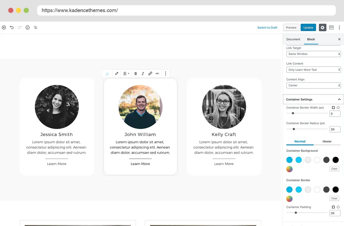 Kadence Blocks — Page Builder Toolkit for Gutenberg Editor ekran görüntüsü 3