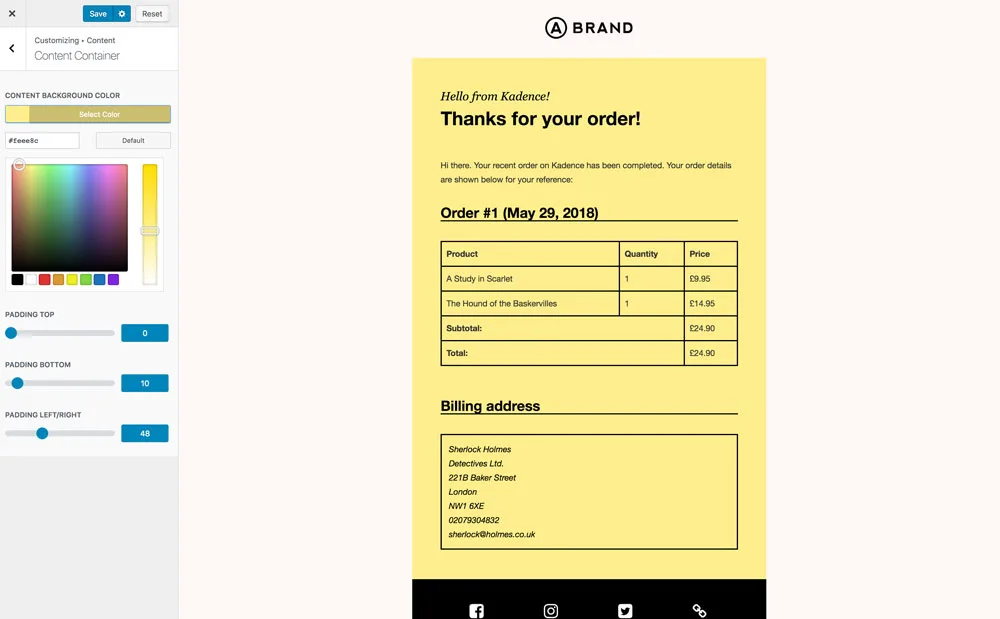 Kadence WooCommerce Email Designer ekran görüntüsü 2