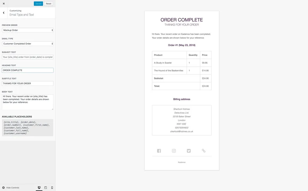Kadence WooCommerce Email Designer ekran görüntüsü 3