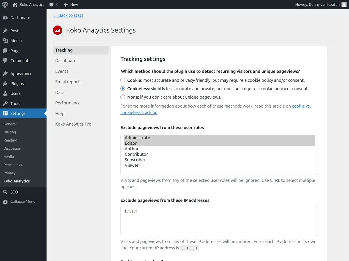 Koko Analytics – Privacy-Friendly WordPress Analytics ekran görüntüsü 3