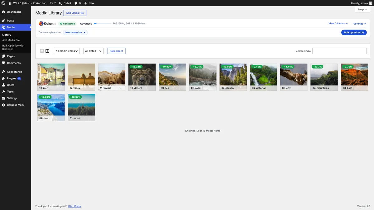 Kraken.io Image Optimizer – Compress, Convert to WebP & AVIF, Resize & Bulk Optimize ekran görüntüsü 1