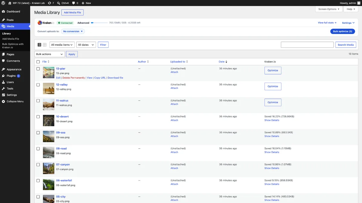 Kraken.io Image Optimizer – Compress, Convert to WebP & AVIF, Resize & Bulk Optimize ekran görüntüsü 2