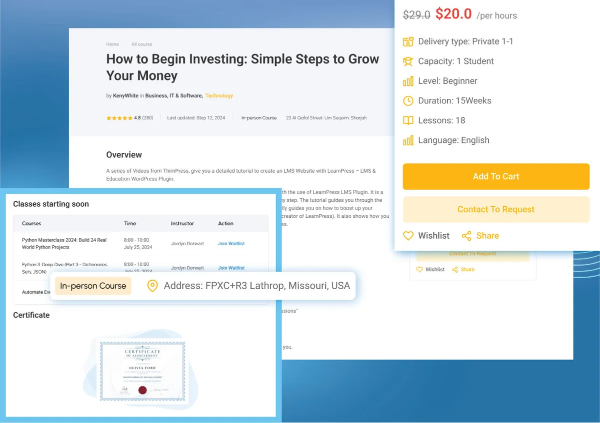 LearnPress – WordPress LMS Plugin for Create and Sell Online Courses ekran görüntüsü 3