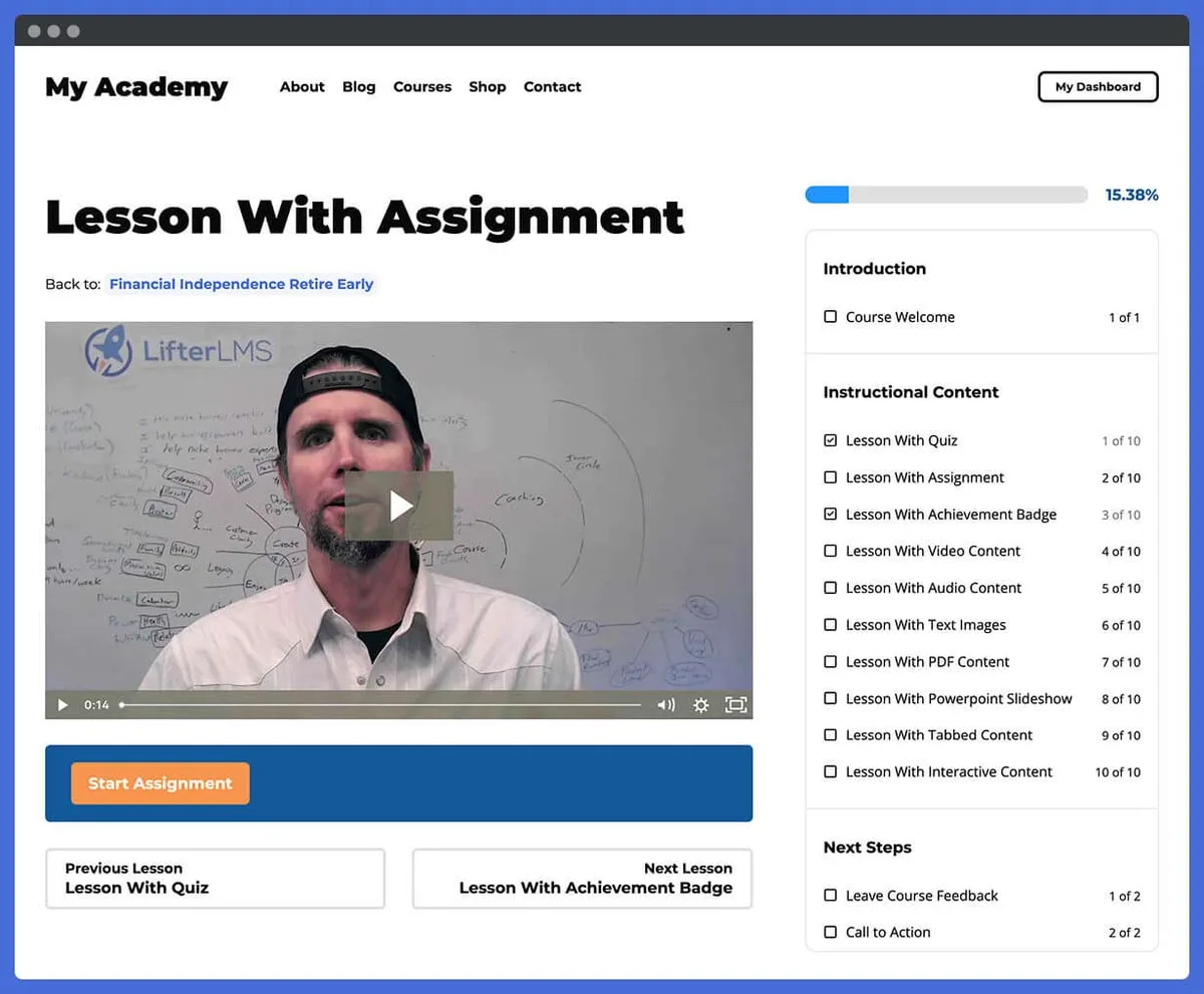 LifterLMS – WP LMS for eLearning, Online Courses, & Quizzes ekran görüntüsü 3