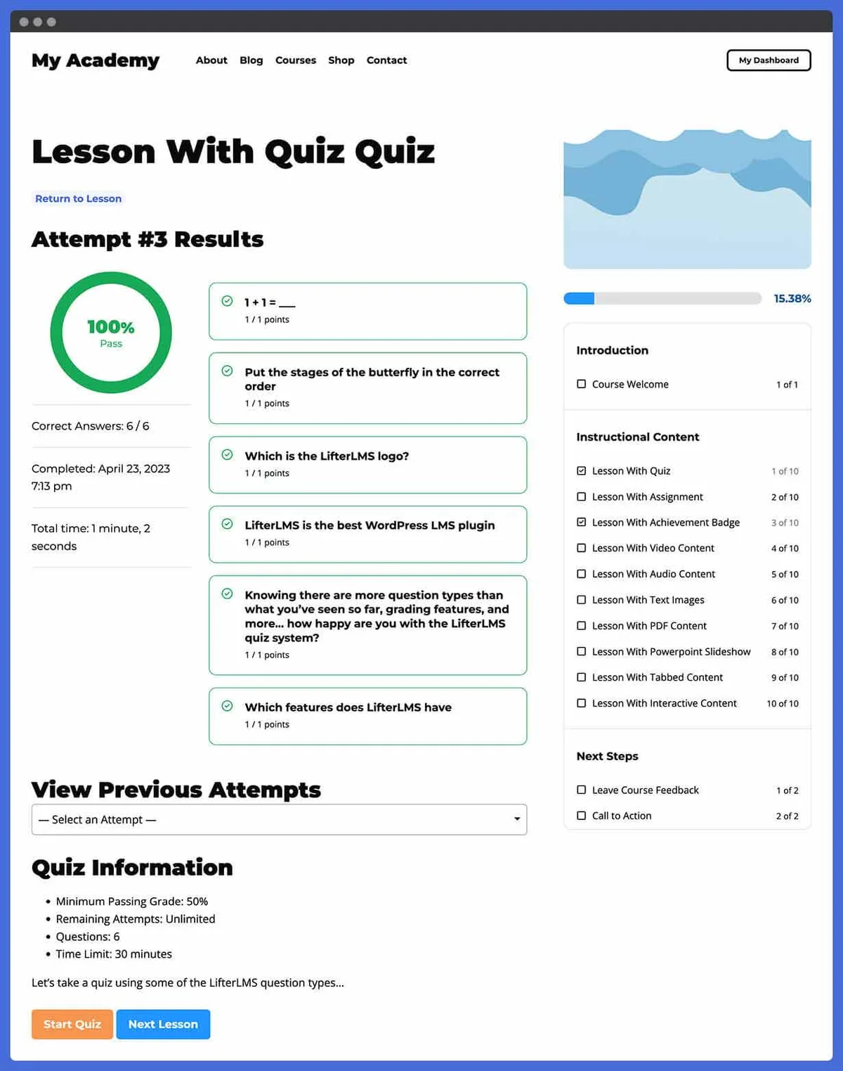 LifterLMS – WP LMS for eLearning, Online Courses, & Quizzes ekran görüntüsü 4