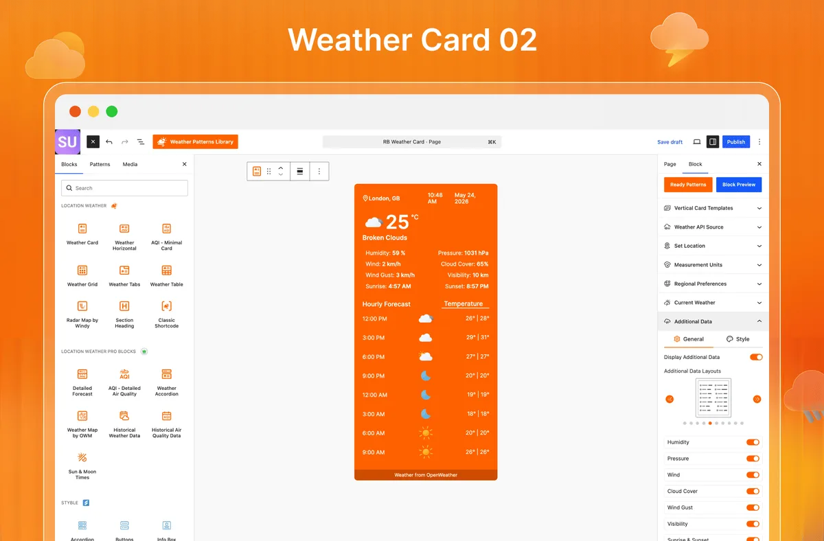 Location Weather – WordPress Weather Forecast, Air Quality & Weather Widget ekran görüntüsü 2