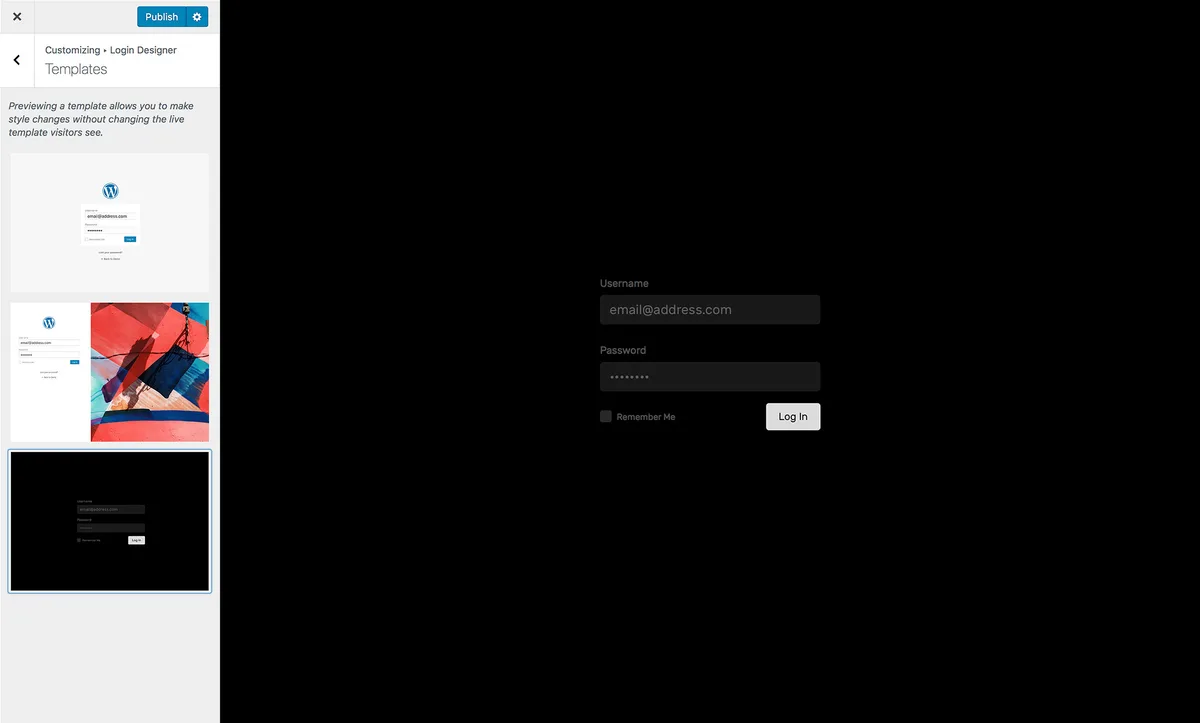 Custom Login Page Customizer – Login Designer ekran görüntüsü 3