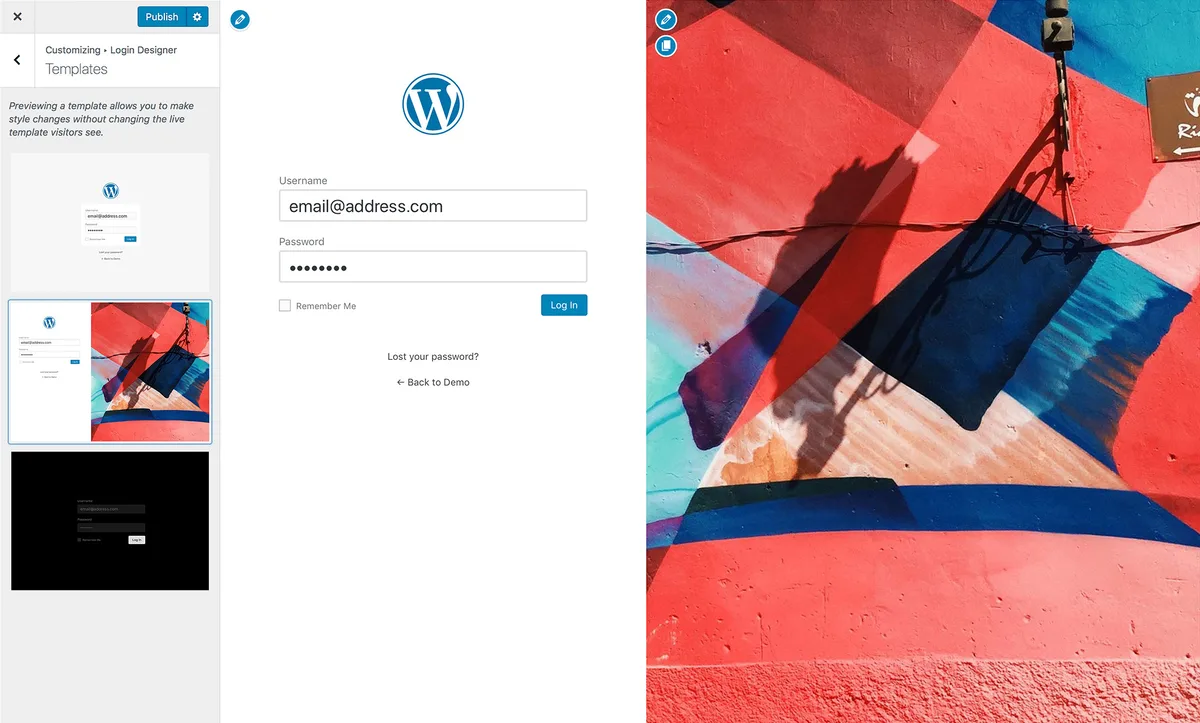 Custom Login Page Customizer – Login Designer ekran görüntüsü 4