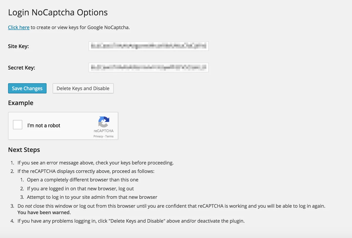 Login No Captcha reCAPTCHA ekran görüntüsü 1