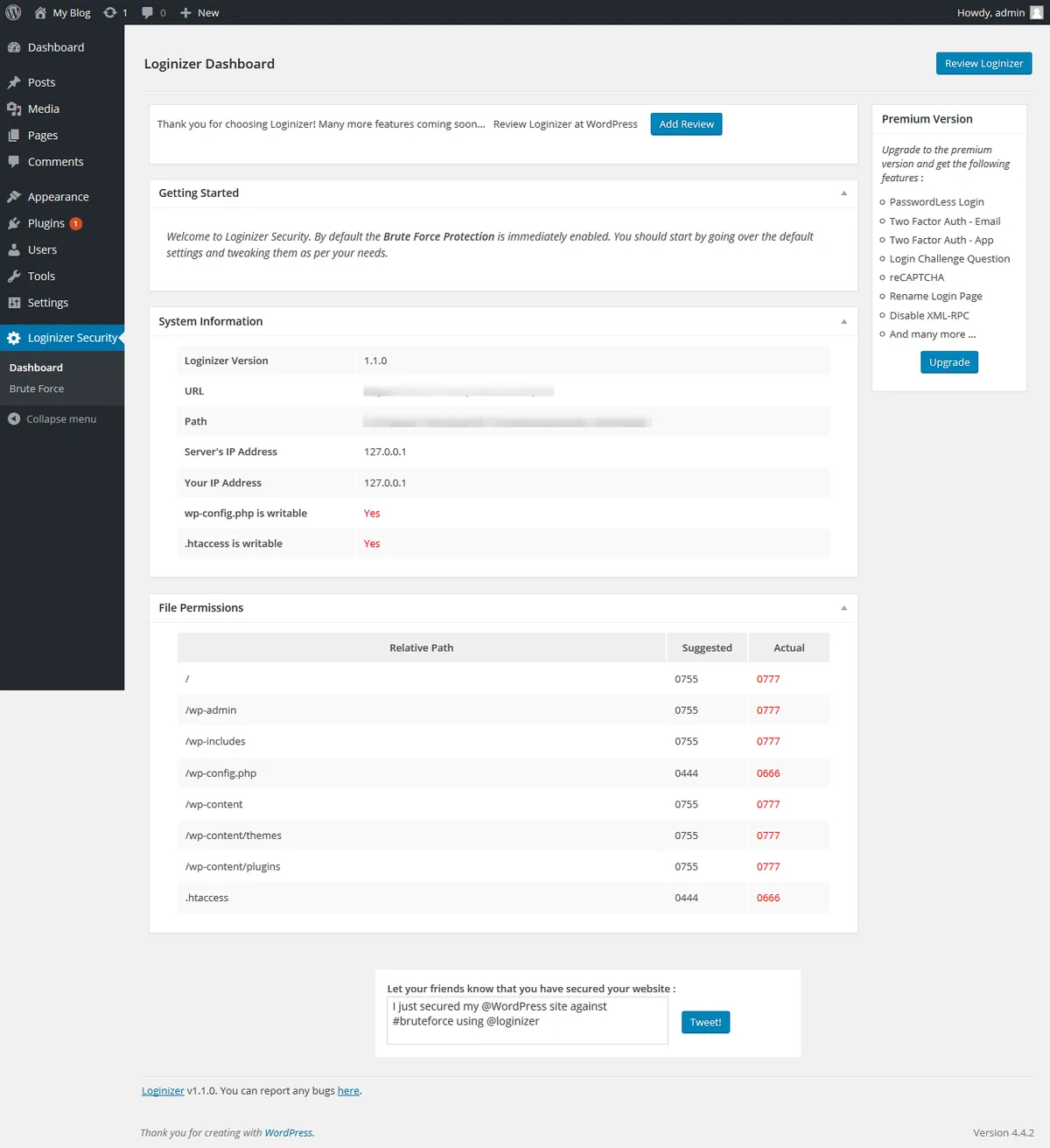 Loginizer ekran görüntüsü 2