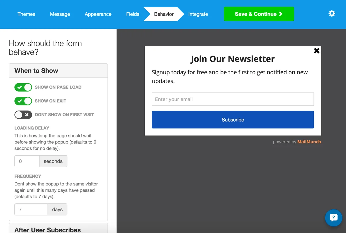 Mailmunch Forms for Mailchimp ekran görüntüsü 3
