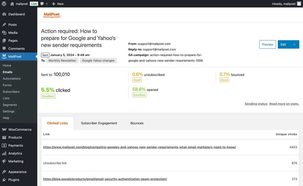 MailPoet – Newsletters, Email Marketing, and Automation ekran görüntüsü 4