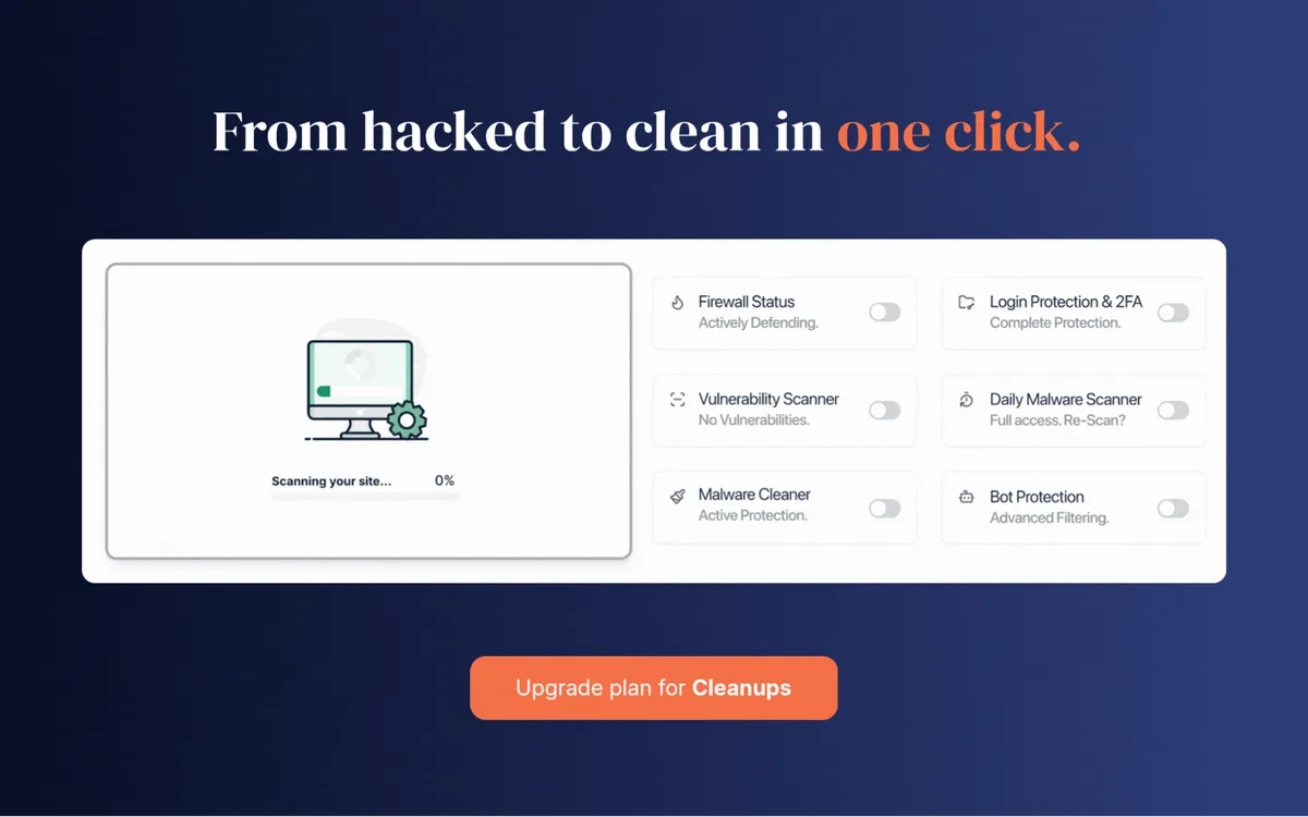 MalCare WordPress Security Plugin – Malware Scanner, Cleaner, Security Firewall ekran görüntüsü 2