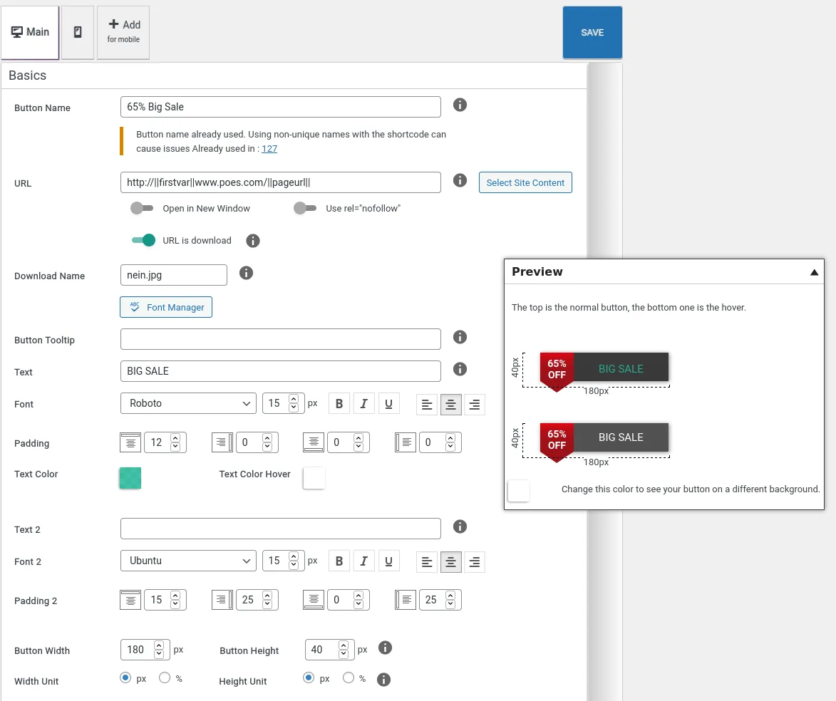 MaxButtons – Create buttons ekran görüntüsü 2