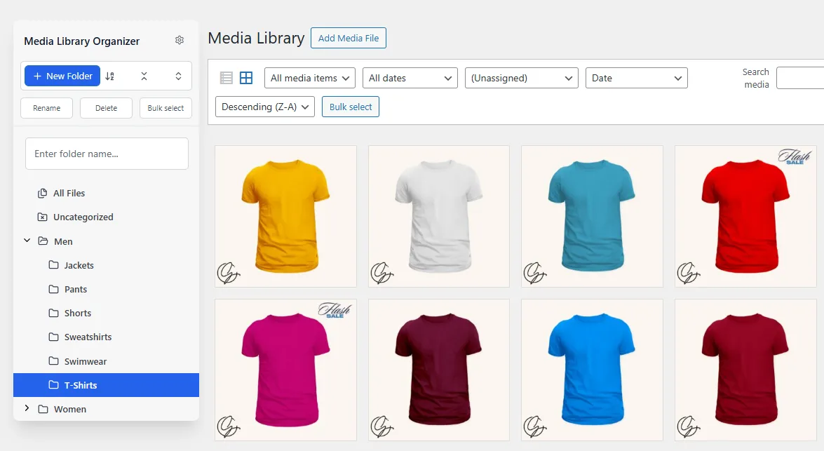 Media Library Organizer – Folders, File Manager & Media Categories ekran görüntüsü 1