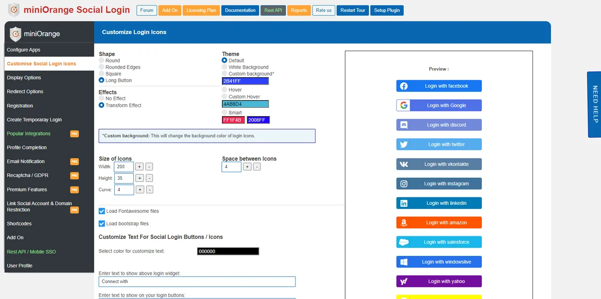 miniOrange Social Login and Register (Discord, Google, Twitter, LinkedIn) ekran görüntüsü 2
