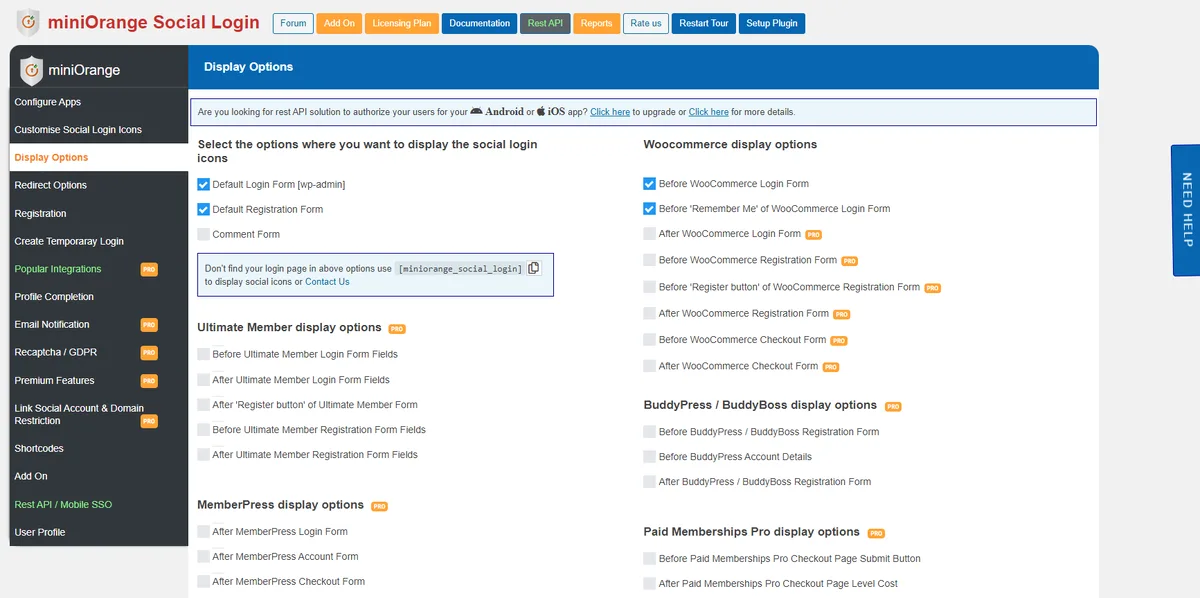 miniOrange Social Login and Register (Discord, Google, Twitter, LinkedIn) ekran görüntüsü 3