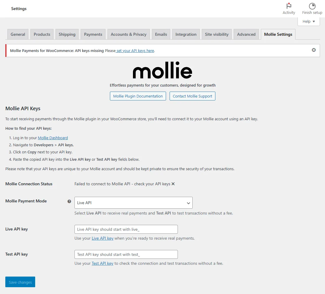 Mollie Payments for WooCommerce ekran görüntüsü 1