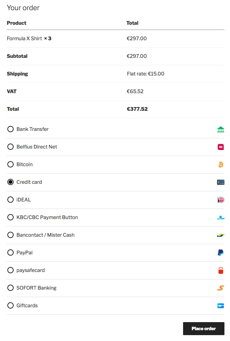 Mollie Payments for WooCommerce ekran görüntüsü 3