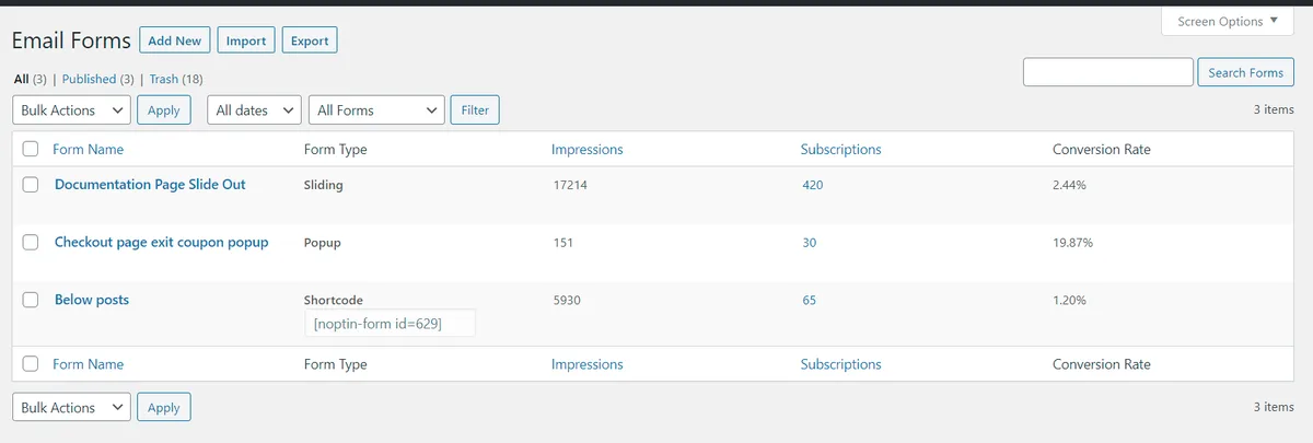 Simple Newsletter Plugin – Noptin ekran görüntüsü 2