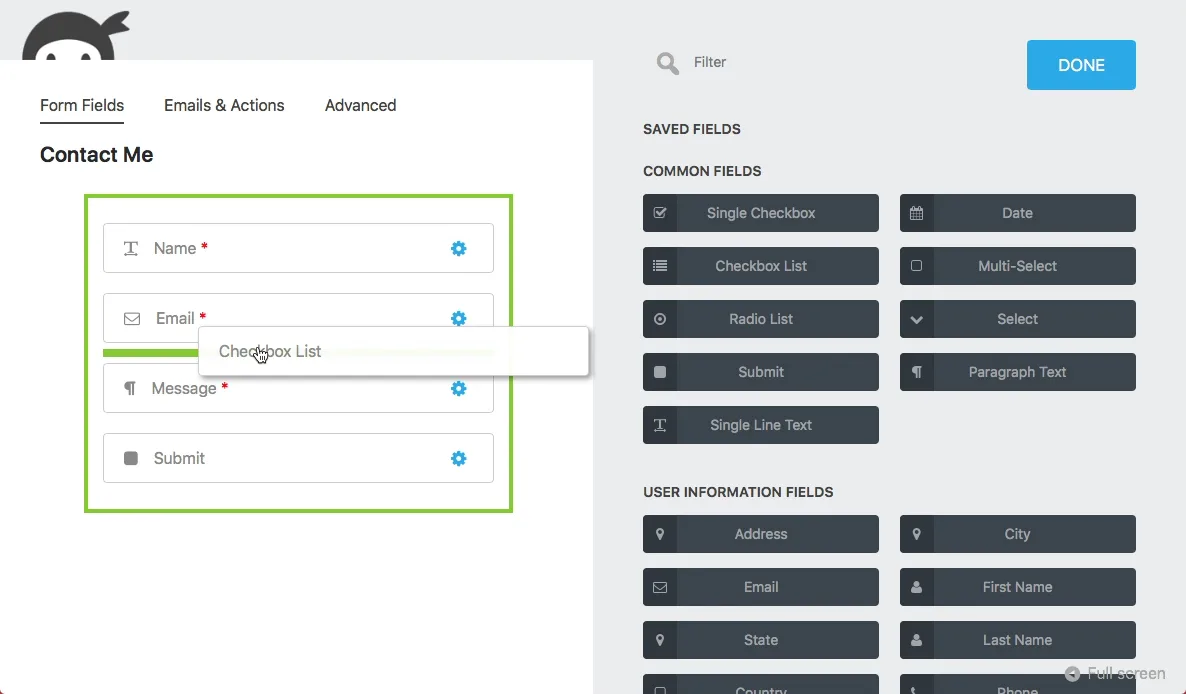 Ninja Forms – The Contact Form Builder That Grows With You ekran görüntüsü 1