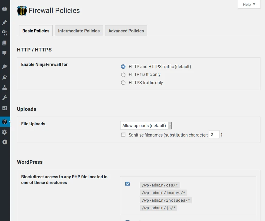 NinjaFirewall (WP Edition) – Advanced Security Plugin and Firewall ekran görüntüsü 4