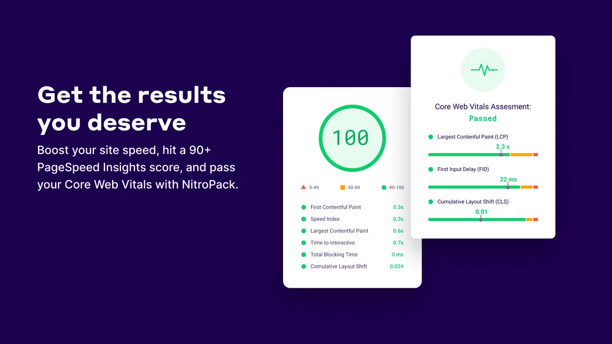NitroPack – Performance, Page Speed & Cache Plugin for Core Web Vitals, CDN & Image Optimization ekran görüntüsü 1