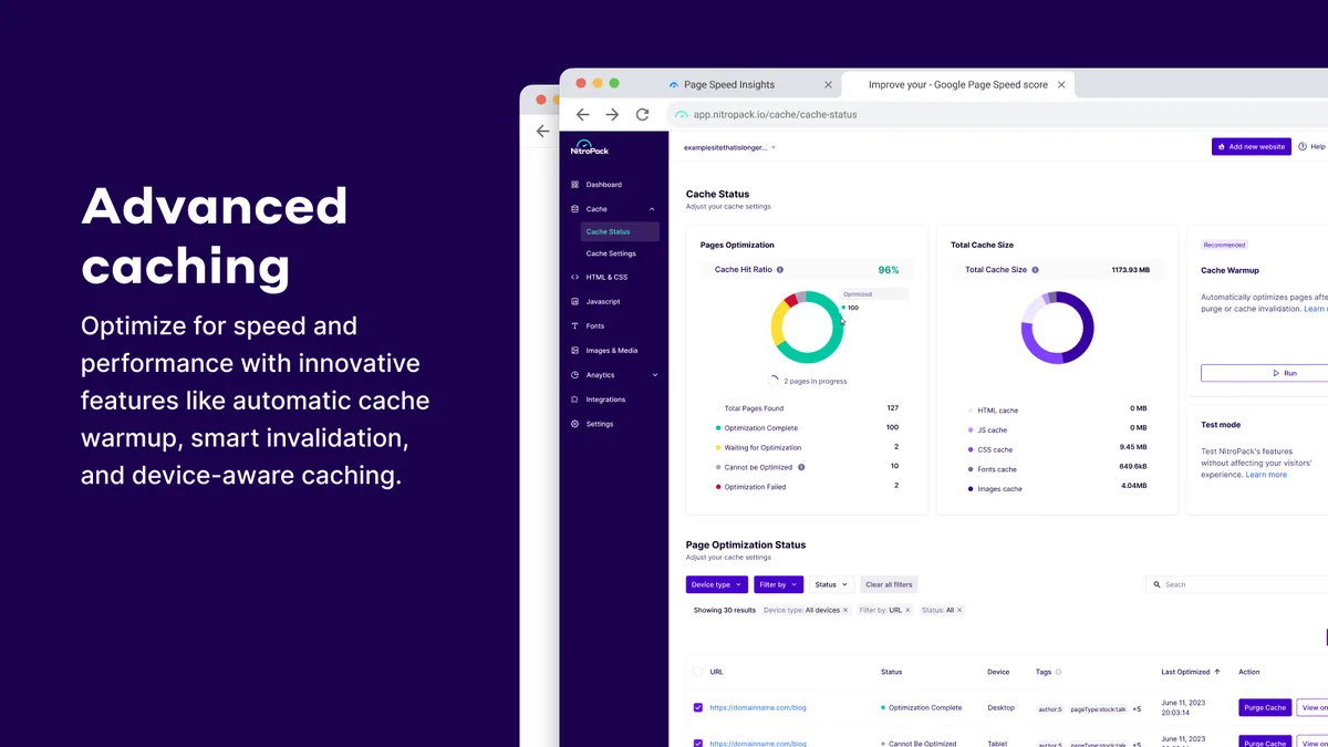 NitroPack – Performance, Page Speed & Cache Plugin for Core Web Vitals, CDN & Image Optimization ekran görüntüsü 2
