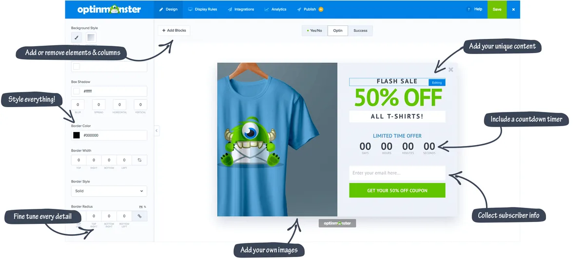 Popup Builder & Popup Maker for WordPress – OptinMonster Email Marketing and Lead Generation ekran görüntüsü 2