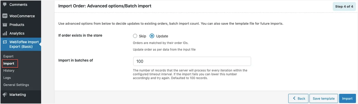 Order Export & Order Import for WooCommerce ekran görüntüsü 3