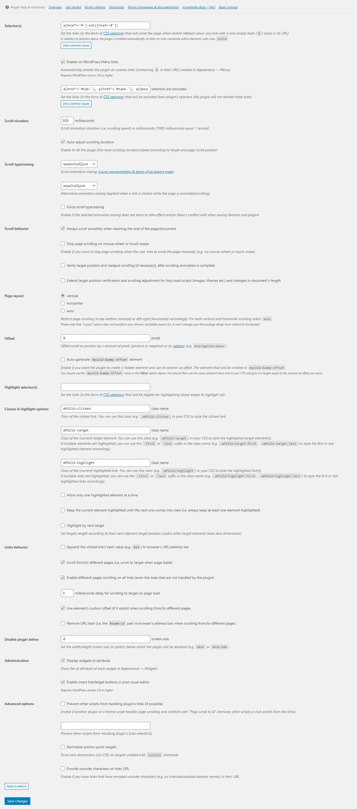 Page scroll to id ekran görüntüsü 1