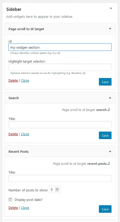 Page scroll to id ekran görüntüsü 4