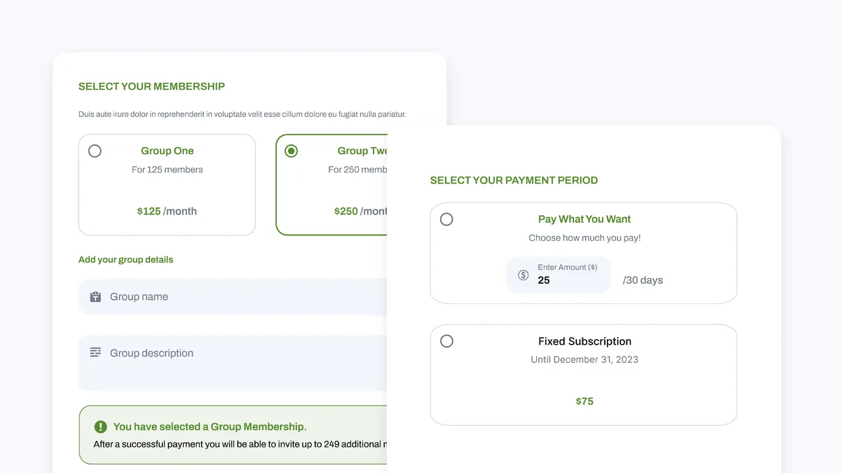 Paid Membership Subscriptions – Effortless Memberships, Recurring Payments & Content Restriction ekran görüntüsü 2