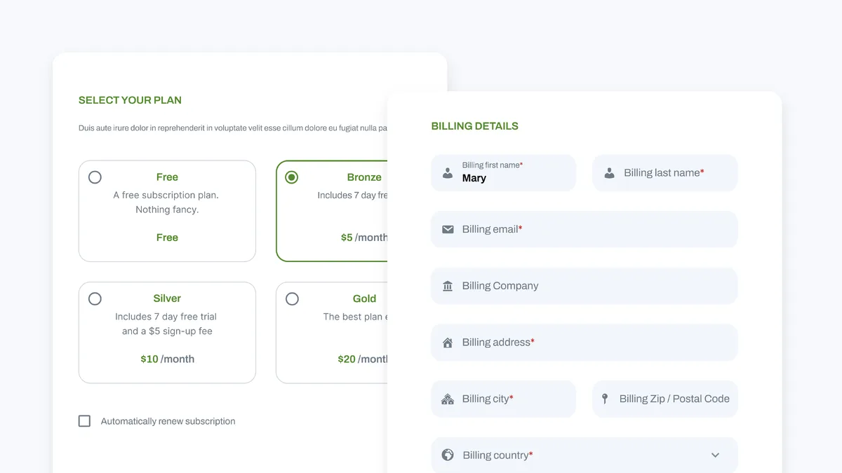 Paid Membership Subscriptions – Effortless Memberships, Recurring Payments & Content Restriction ekran görüntüsü 3