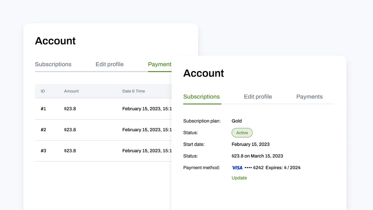 Paid Membership Subscriptions – Effortless Memberships, Recurring Payments & Content Restriction ekran görüntüsü 4