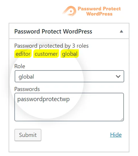 PPWP – Password Protect Pages ekran görüntüsü 1