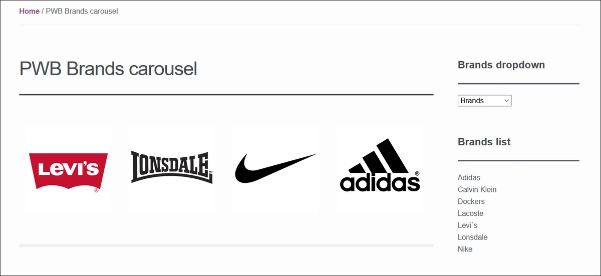 Perfect Brands for WooCommerce ekran görüntüsü 1