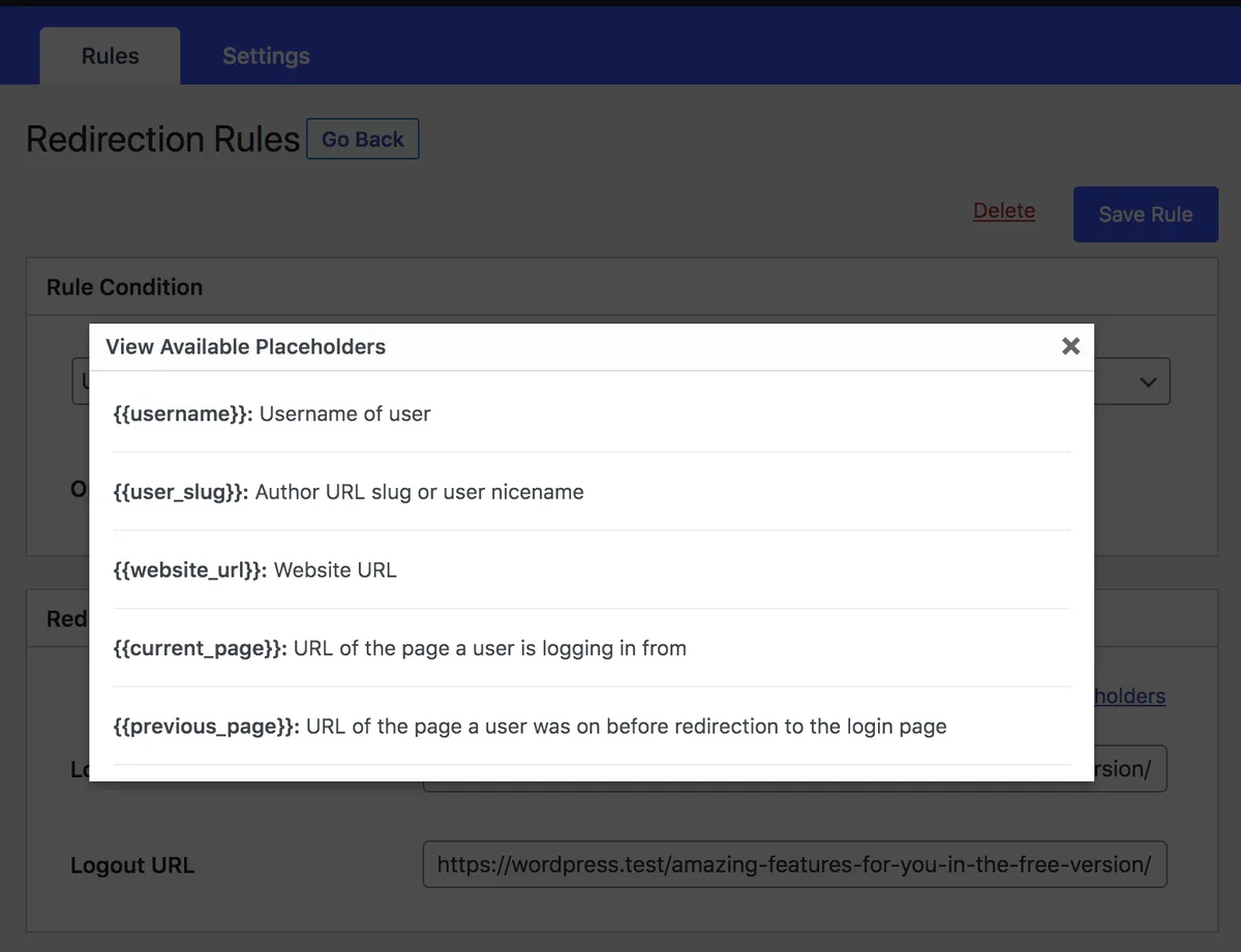 LoginWP (Formerly Peter's Login Redirect) ekran görüntüsü 4
