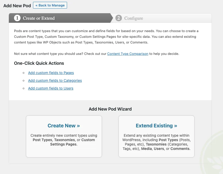 Pods – Custom Content Types and Fields ekran görüntüsü 1