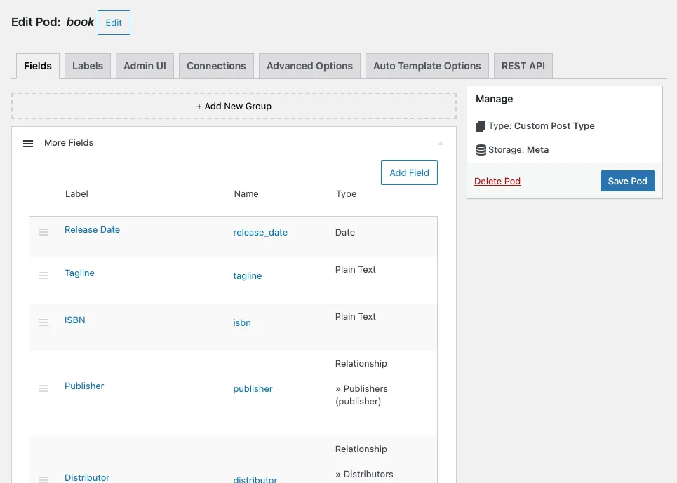Pods – Custom Content Types and Fields ekran görüntüsü 2